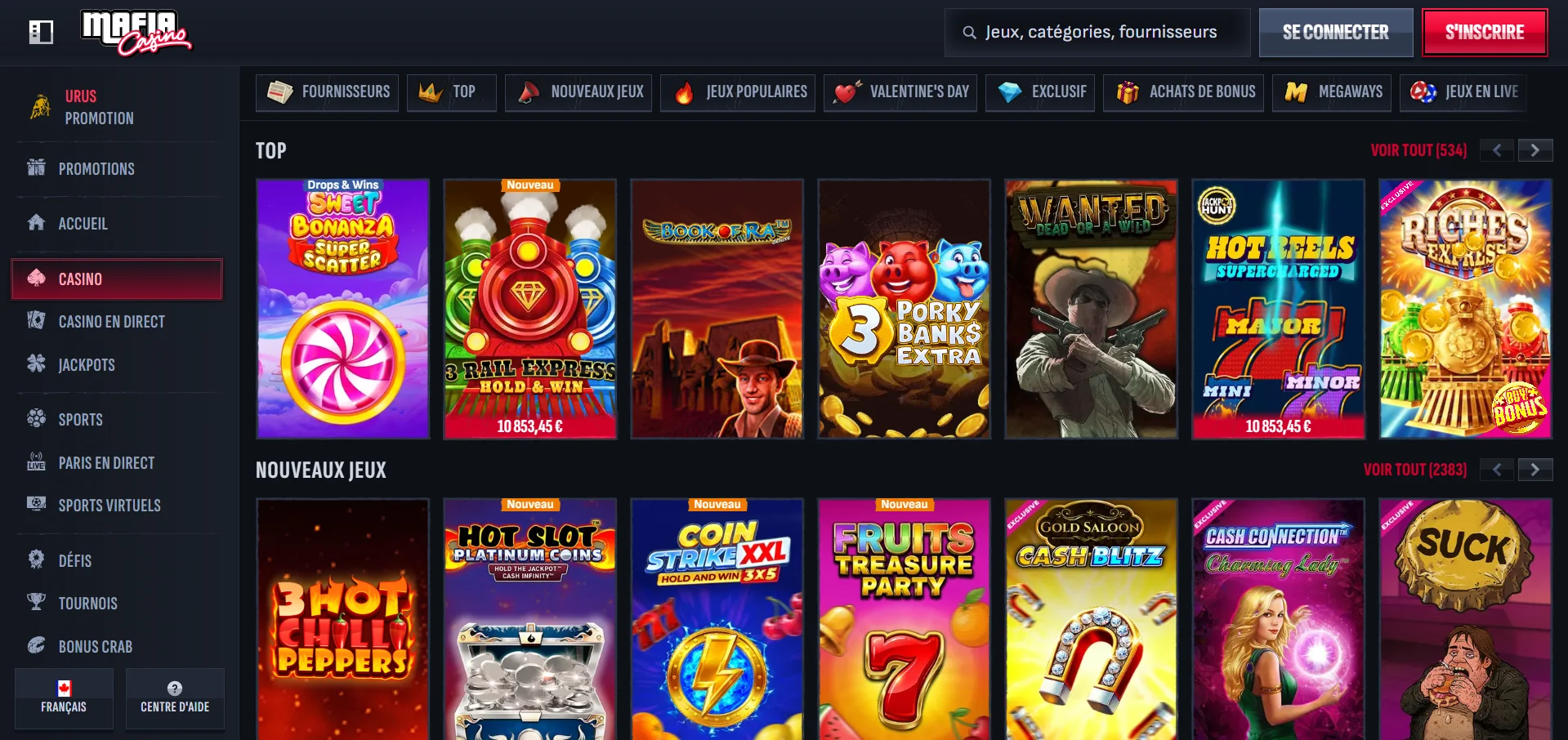Mafia casino jeux
